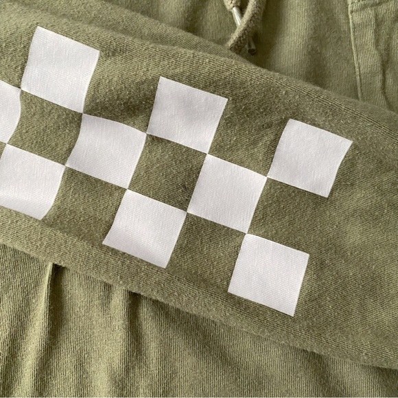 VS Pink Checkered Print Sleeve Hoody T-Shirt - Picture 11 of 12